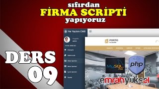 85-Php Dersleri - Bölüm 09- Pdo Yönetim Panelli Porto Firma Scripti Site Ayarları yönetim modülü-01