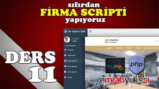 87-Php Dersleri - Bölüm 11- Pdo Yönetim Panelli Porto Firma Scripti Site Ayarları yönetim modülü-03