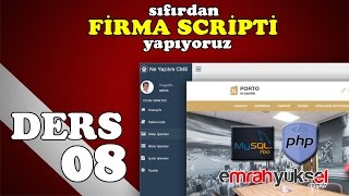 84-Php Dersleri - Bölüm 08- Pdo Yönetim Panelli Porto Firma Scripti Mysql veri çekme-02